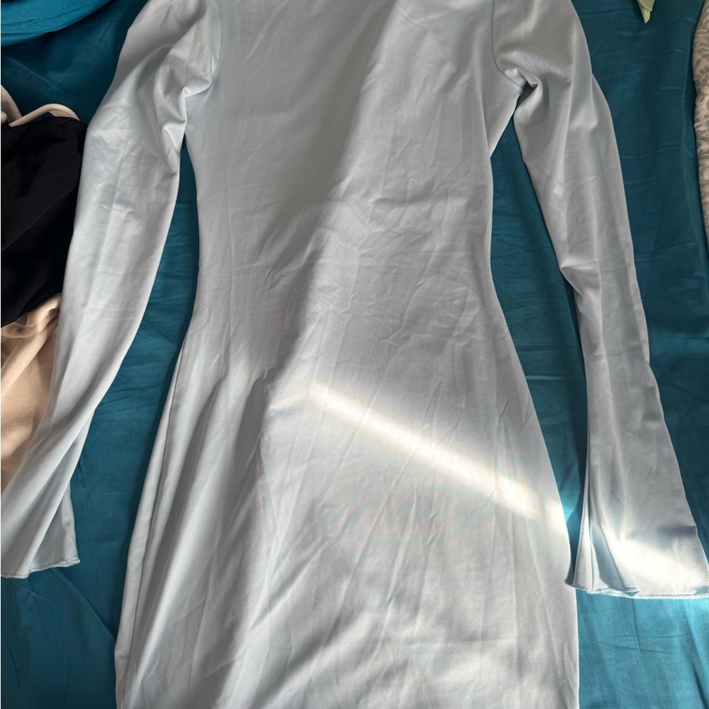 Princess Polly Sky Blue Long Sleeve Dress
